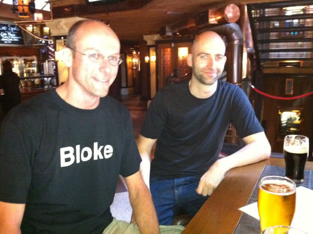 Stef Bloke and Phil Wareham at the Porterhouse